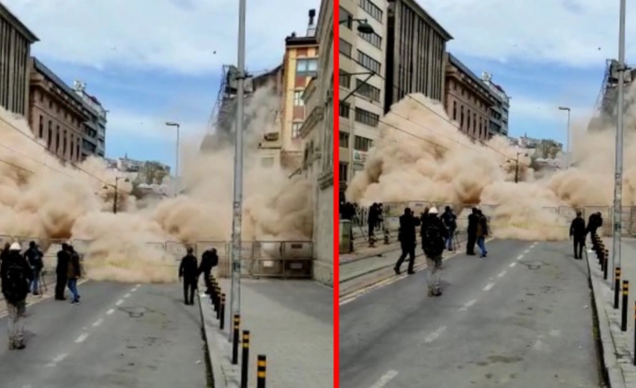 İBB çok önemli diye uyarmıştı: Karaköydeki bina çöktü!