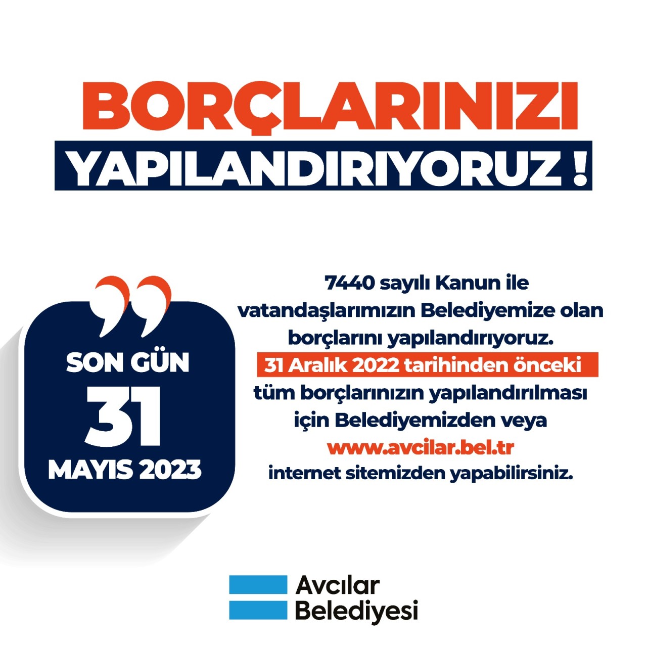 Avcılar Belediyesi, Borçları Yapılandırmaya Başladı