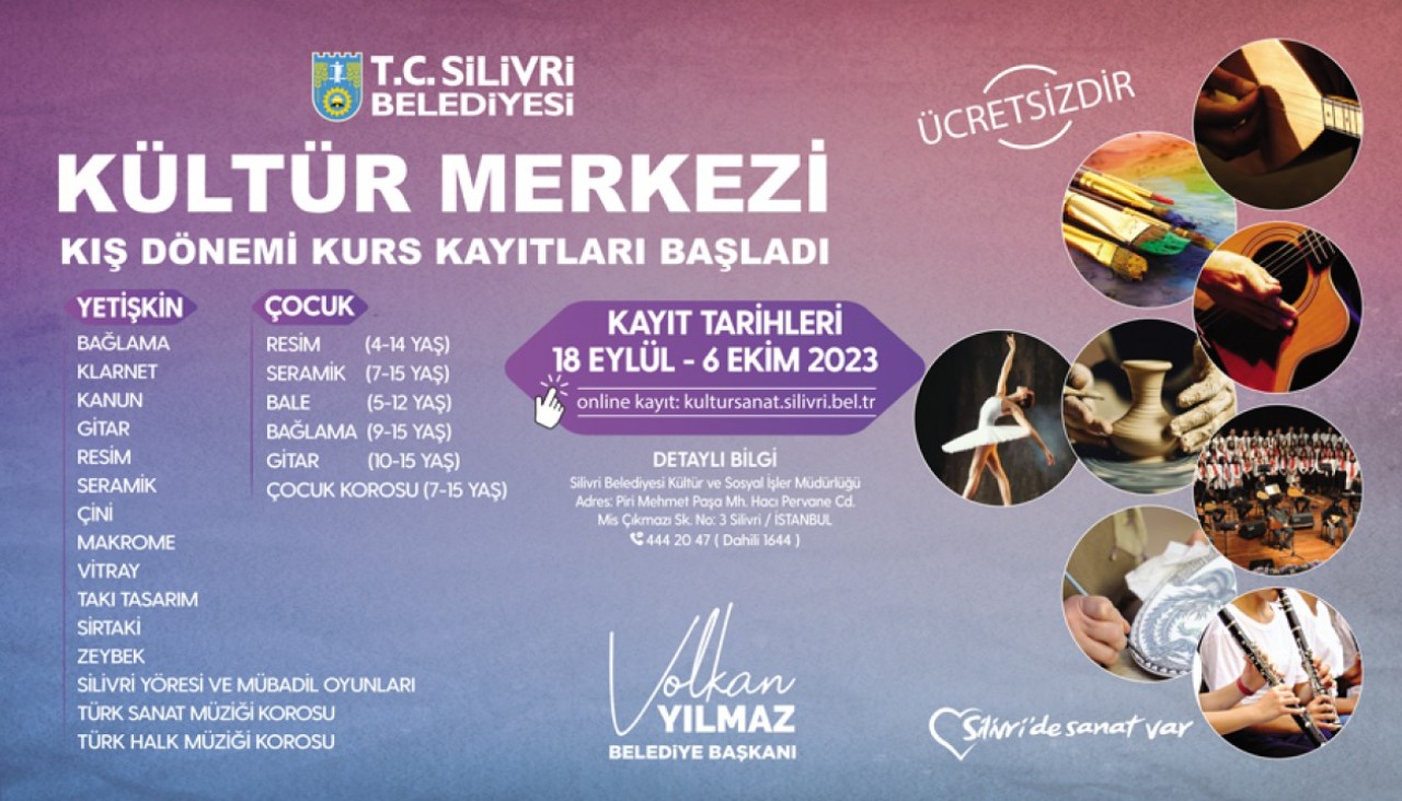 KÜLTÜR MERKEZİ KIŞ DÖNEMİ KAYITLARI BAŞLADI