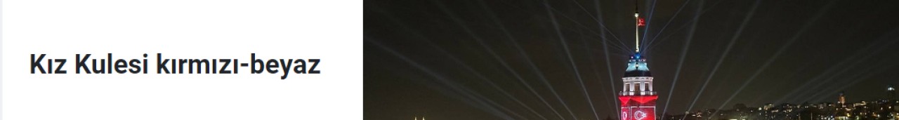 Kız Kulesi kırmızı-beyaz