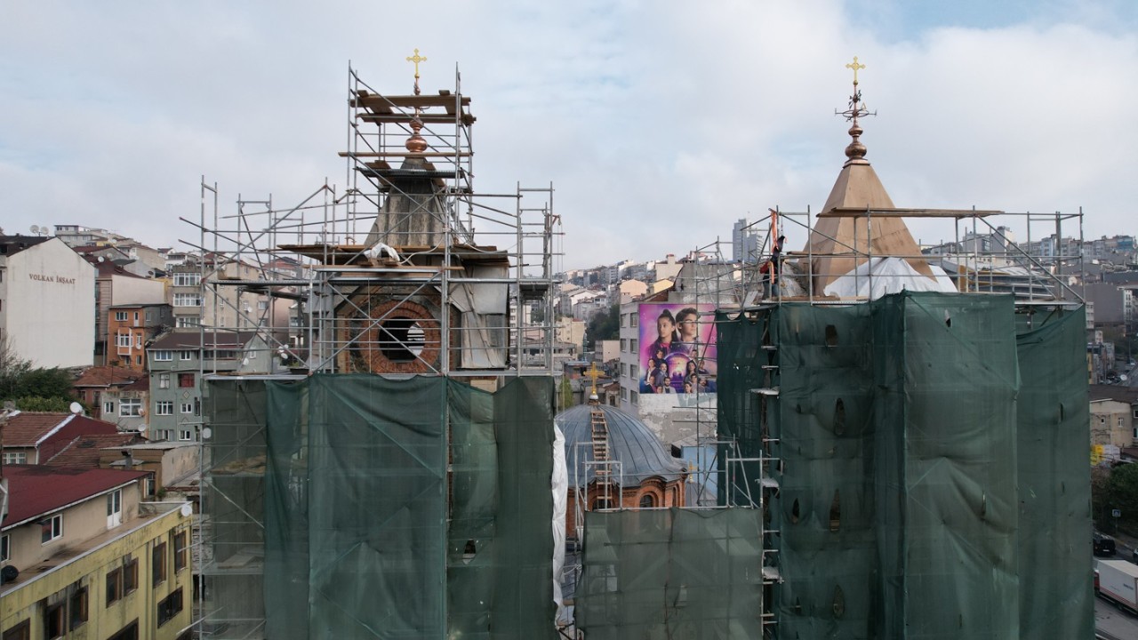 Tarihi kilise restore ediliyor