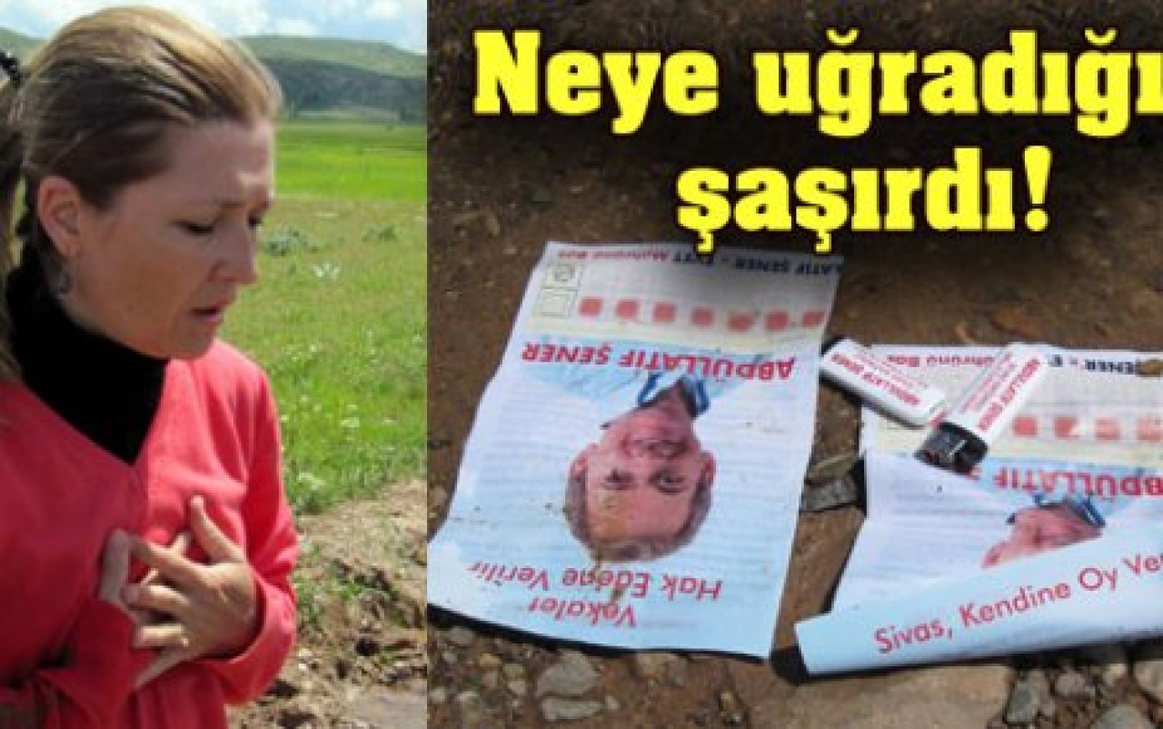 Şener'in seçim broşürünü dağıtan kadına saldırı
