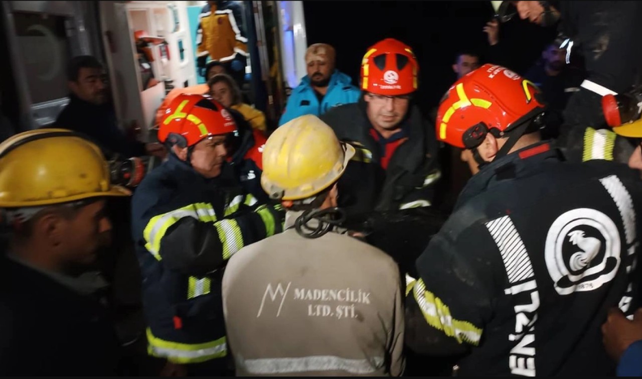 Denizli'de maden ocağında göçük meydana geldi: Bir mühendis ve bir işçi yaşamını yitirdi