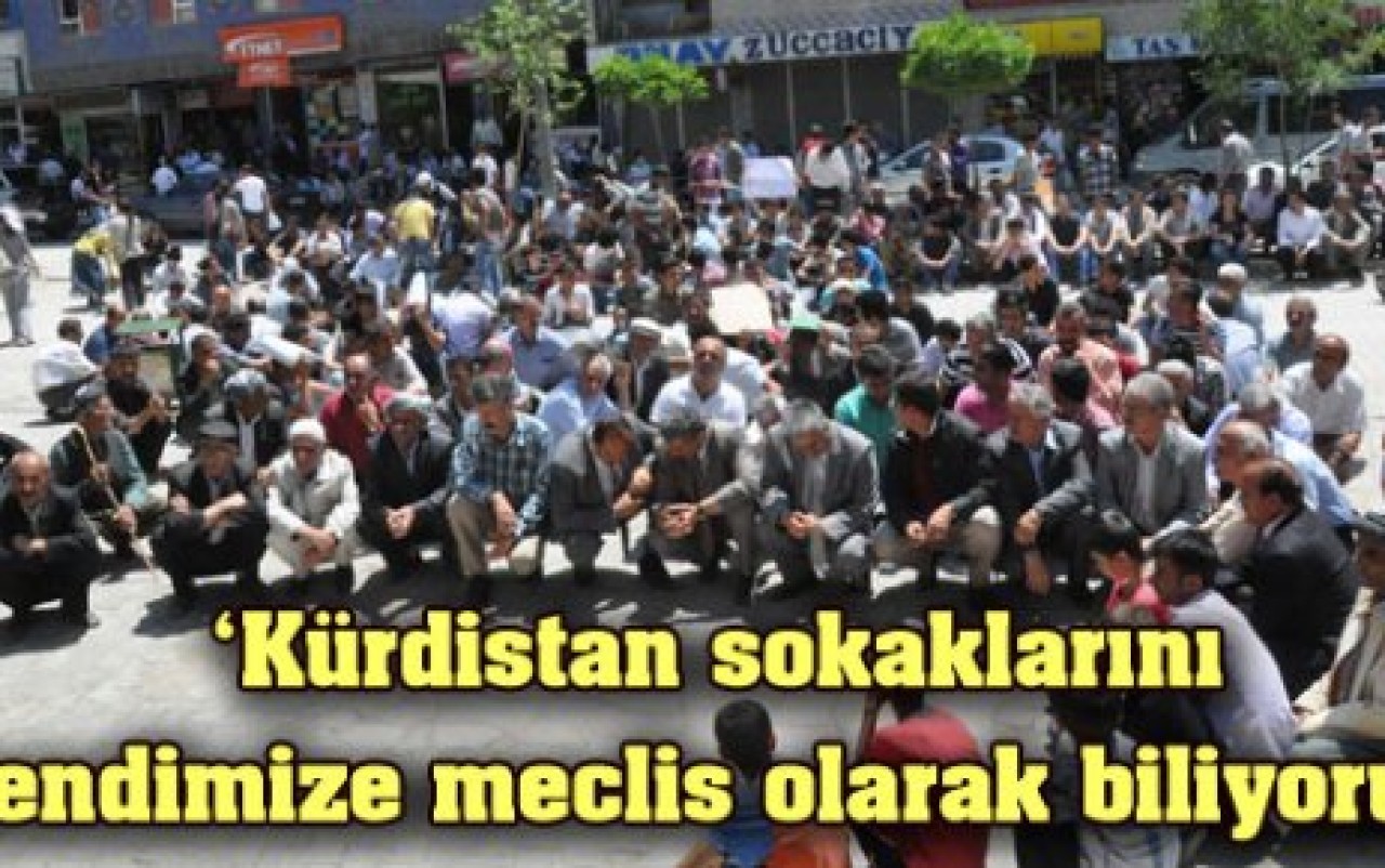 Hakkari'de Hatip Dicle protestosu