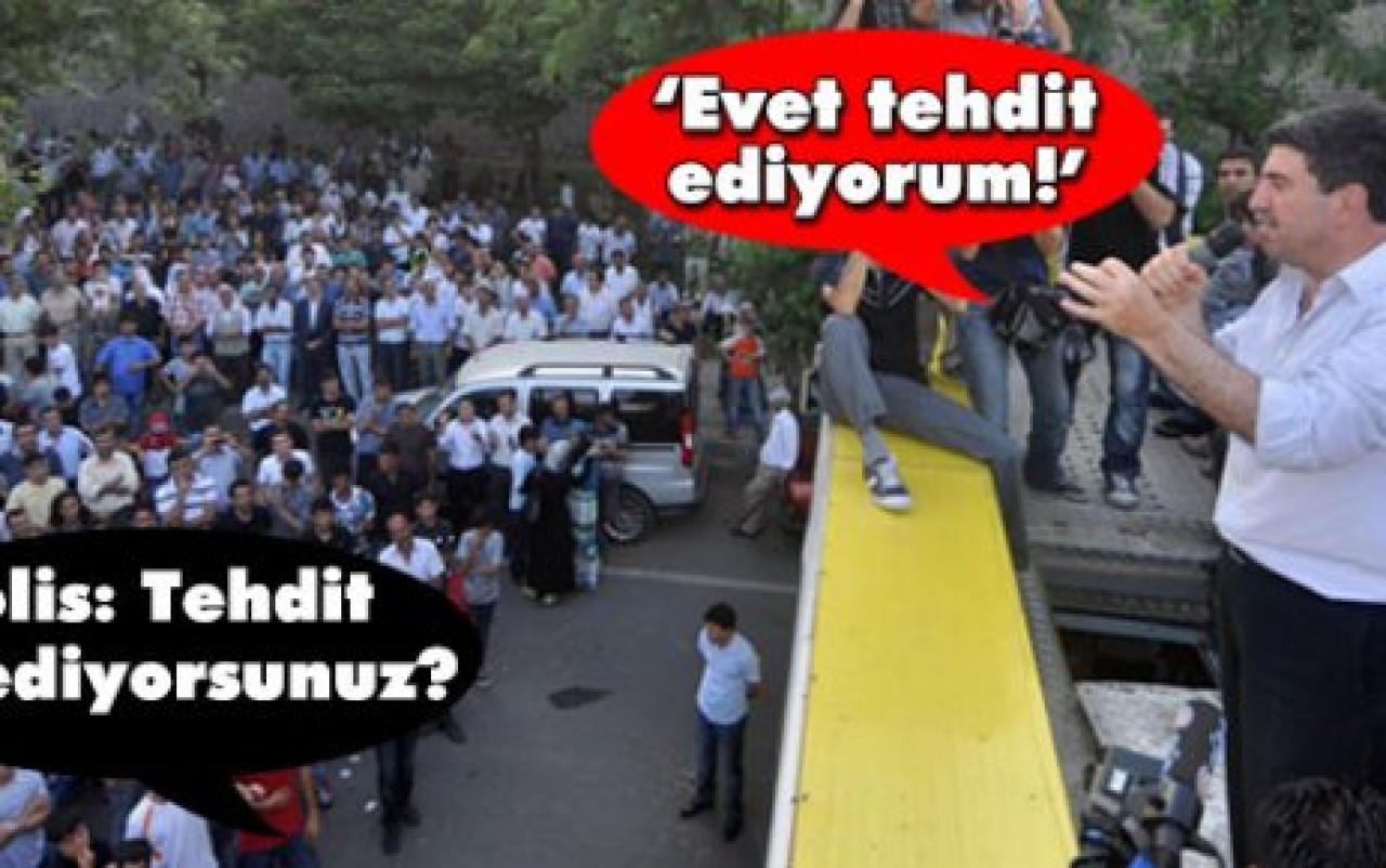 Gergin yürüyüş, polis havaya ateş açtı