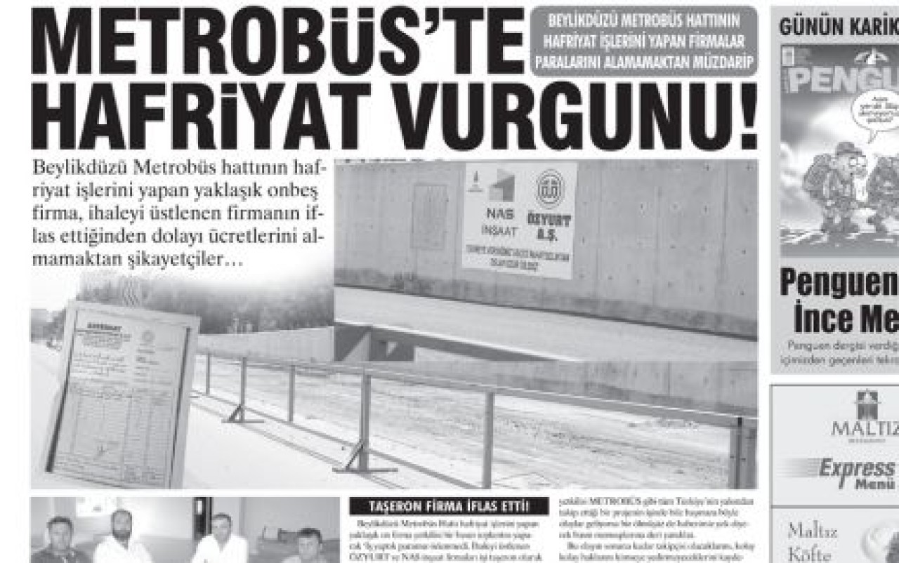 ERDEM HAFRİYAT BİZİ DE MAĞDUR ETTİ!