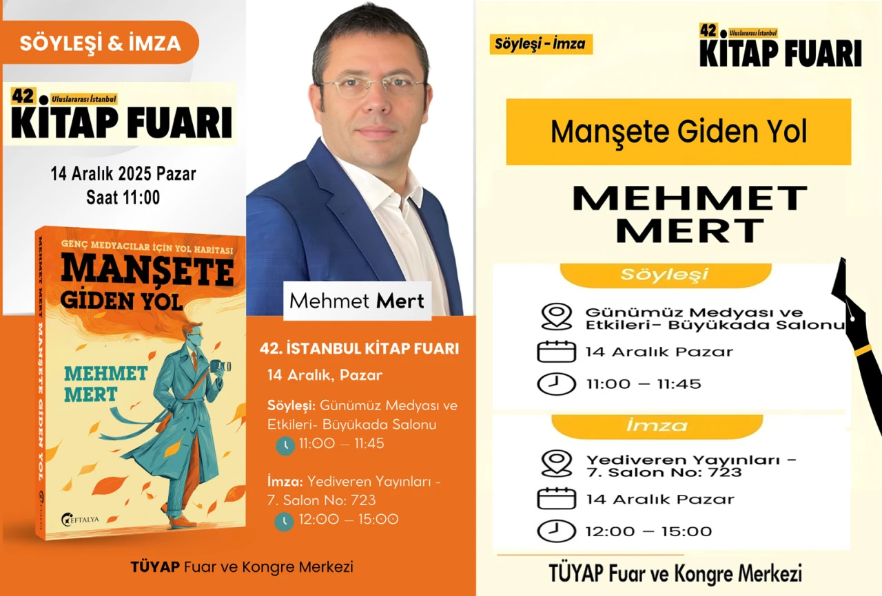 Mehmet Mert TÜYAP'ta okurlarıyla buluşacak