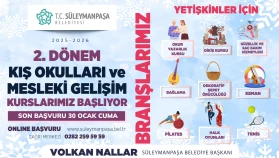 Süleymanpaşa Belediyesi Kış Okulları Kayıtları Başladı