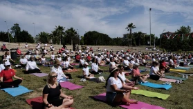 Büyükçekmece’de yoga günü