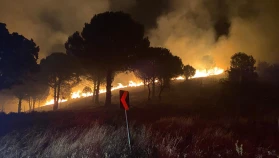 İBB Ekipleri Balıkesir'de Yangınla Mücadelede