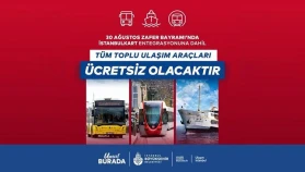 30 Ağustos'ta Ulaşım Ücretsiz
