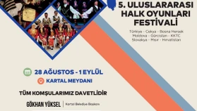 Kartal'da 5. Uluslararası Halk Oyunları Festivali Başlıyor