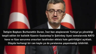 İletişim Başkanı Duran: Türk hava sahasına yönelik tehdit bertaraf edildi!