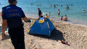 Silivri Sahillerinde Çadır Denetimi