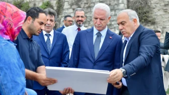 Vali Gül ve Başkan Turan, Yavuz Sultan Selim Terası'nda Çalışmaları Yerinde İnceledi