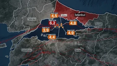 İstanbul'da 6,2 büyüklüğünde deprem: İstanbul beşik gibi sallanıyor