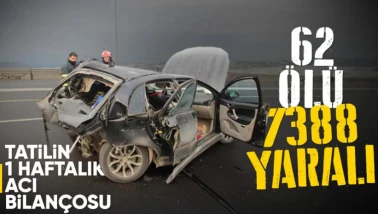 Bayram tatilinin yedi günlük bilançosu: 62 ölü, 7 bin 388 yaralı
