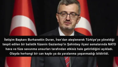 İletişim Başkanı Duran: Türk hava sahasına yönelik tehdit bertaraf edildi!
