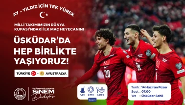 Üsküdar’da milli heyecan meydanlarda