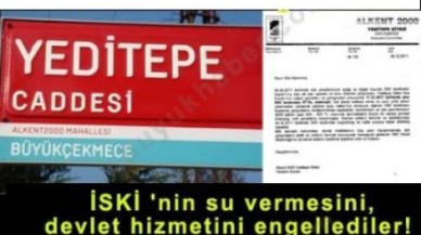 İSKİ 'nin su vermesini, devlet hizmetini engellediler!
