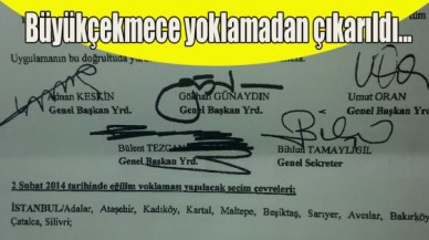 Büyükçekmece yoklamadan çıkarıldı.