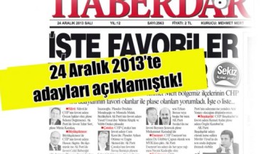 24 Aralık 2013’te adayları açıklamıştık!