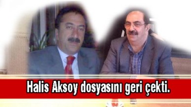 Halis Aksoy dosyasını geri çekti.