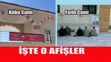 Afişler camilerde!