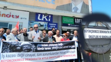 Ak Parti B.Çekmece binasına siyah çelenk!