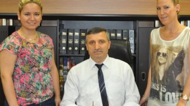 Yeni müdürü ziyaret ettiler...