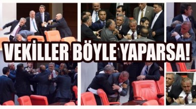 Meclis'te AK Partili ve MHP'li milletvekilleri arasında kavga