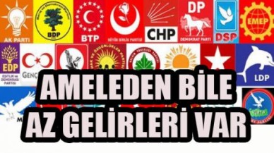 AMELEDEN BİLE AZ GELİRLERİ VAR