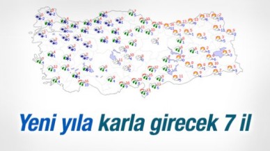 Türkiye'nin batısı yeni yıla karla girecek