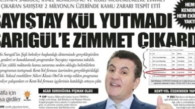 SAYIŞTAY KÜL YUTMADI SARIGÜL'E ZiMMET ÇIKARDI