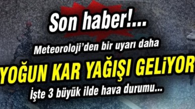 Çarşamba günü kar ve fırtına geliyor