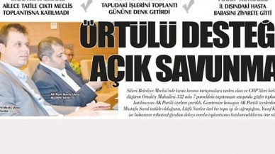 ÖRTÜLÜ DESTEĞE AK SAVUNMA!