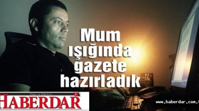 Mum ışığında gazete hazırladık