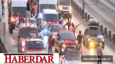 Şehitler için 100 araçlık konvoy!