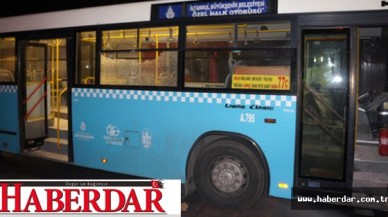 İstanbulda Özel Halk Otobüsüne Molotoflu Saldırı