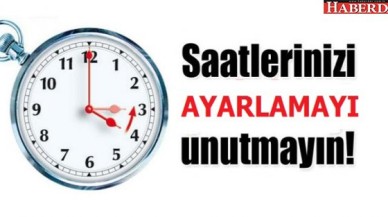 Saatler ne zaman geri alınacak?