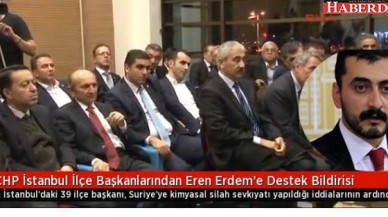 CHP İstanbul İlçe Başkanlarından Eren Erdeme Destek Bildirisi