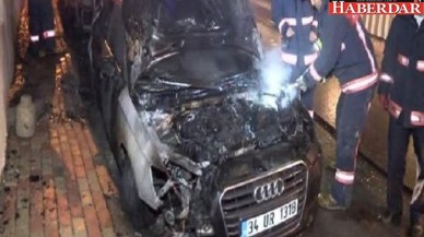 Küçükçekmecede 7 araç kundaklandı