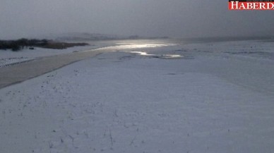 Büyükçekmece Gölü Dondu