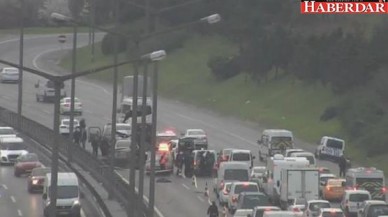 TEMde feci kaza... Trafik durdu!