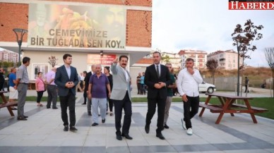 Cemevi inşaatını inceledi