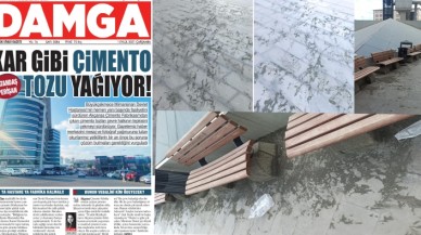 Akçansa Çimento Fabrikasından kar gibi çimento yağıyor