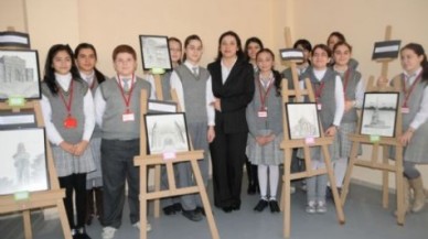 Küçük sanatçıların eserleri büyüledi