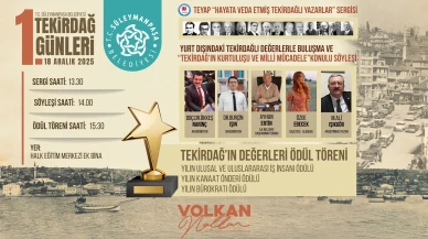 Tekirdağ Günleri 18 Aralık Günü Yapılacak