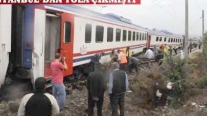 8 vagonu raydan çıktı!