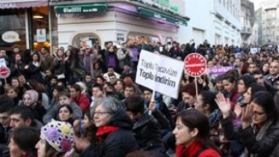 Beyoğlu'nda N.Ç. protestosu